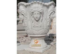 石雕花盆